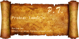 Prekup Tamás névjegykártya